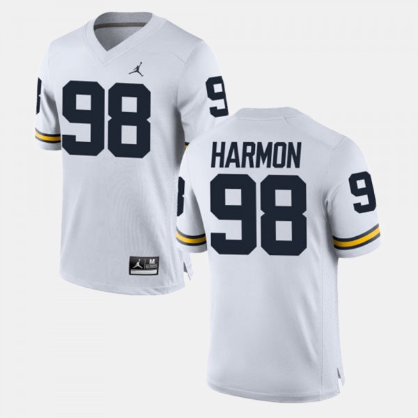 Michigan Wolverines #98 For Men Tom Harmon Jersey White Alumni Football Game NCAA